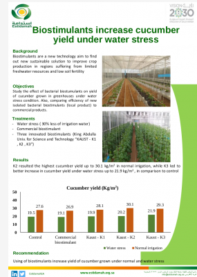 Biostimulants increase cucumber yield under water stress