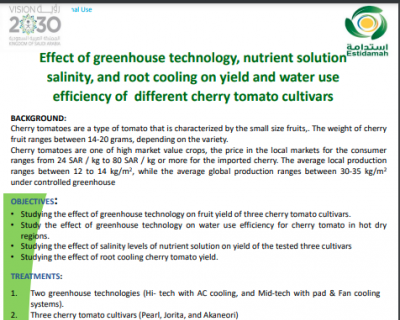 Effect of greenhouse technology